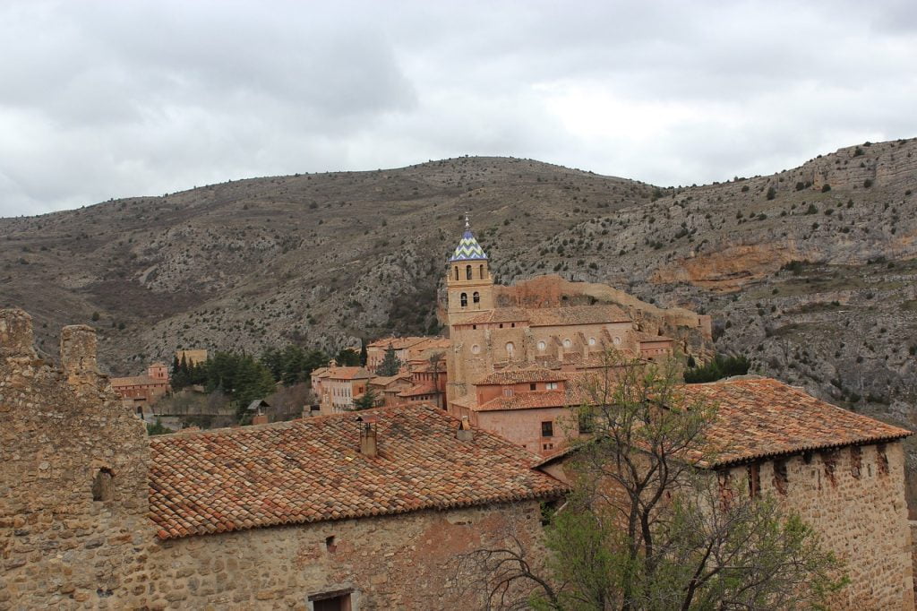 Teruel map roads art