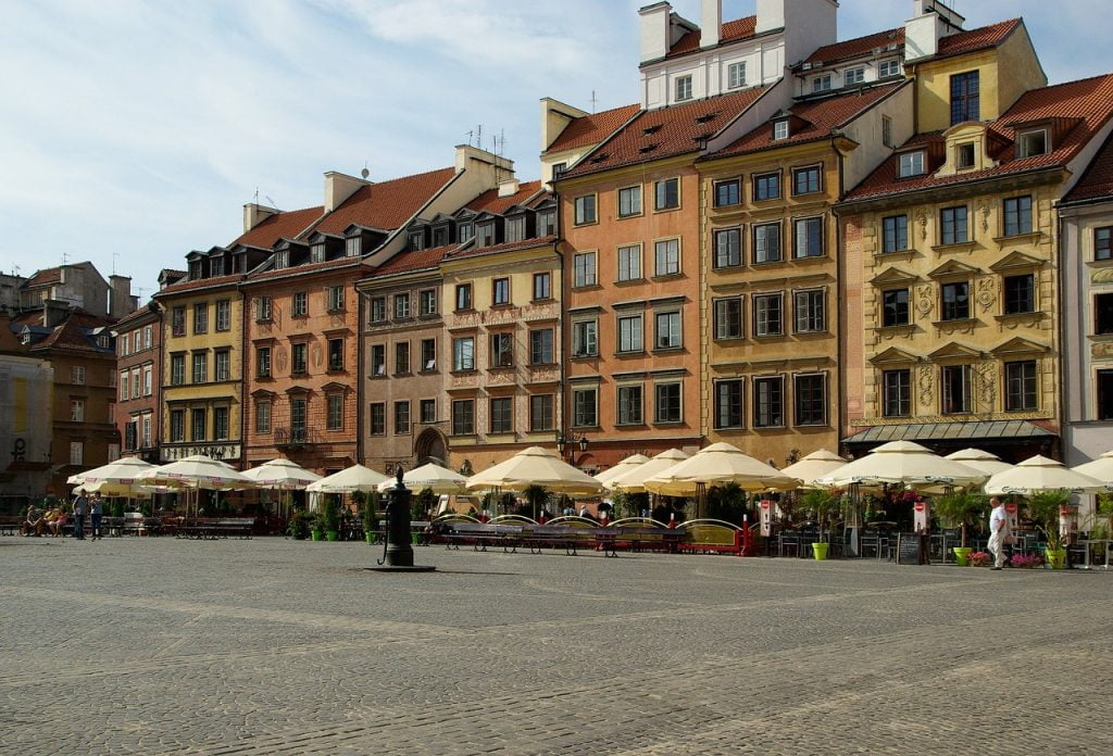 Warsaw map roads art