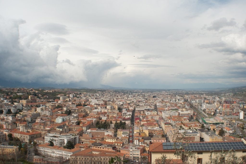 Cosenza map roads art