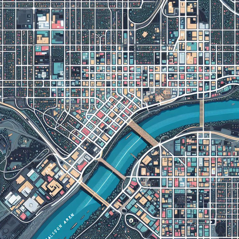 Access Salmon Arm City Roads Map now